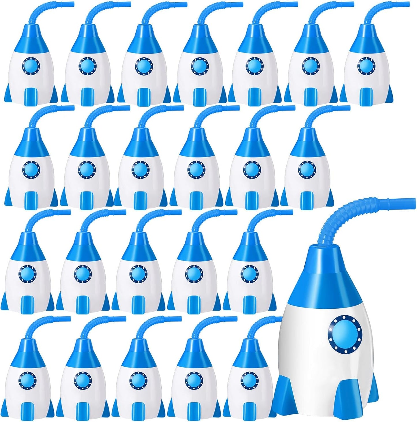 Rocket Shape Cups for Kids Birthday Parties - 24 Set Fun Supplies