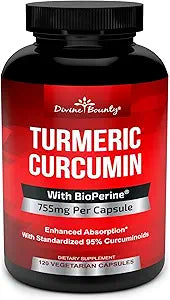 Turmeric Curcumin with BioPerine for Maximum Potency 120 Veg Capsules