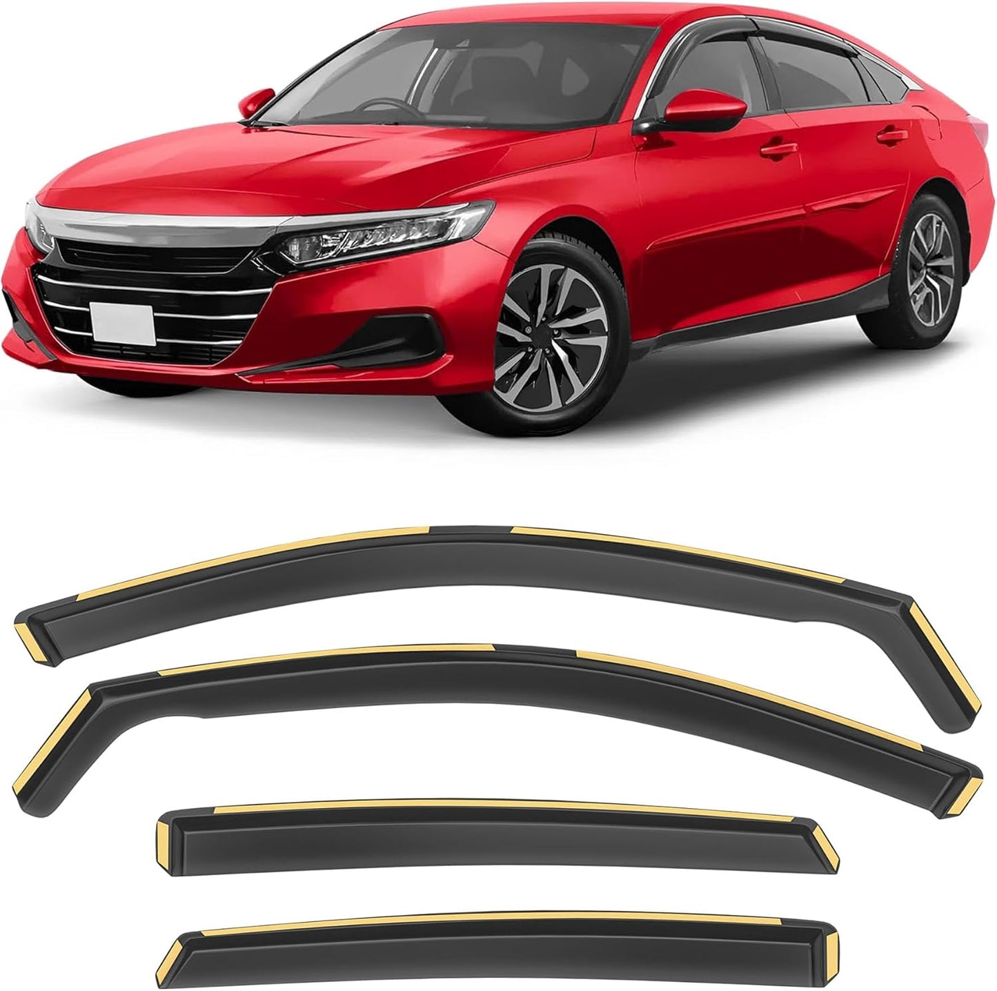 Shatterproof in-Channel Window Rain Guards for Honda Accord 2018-2022