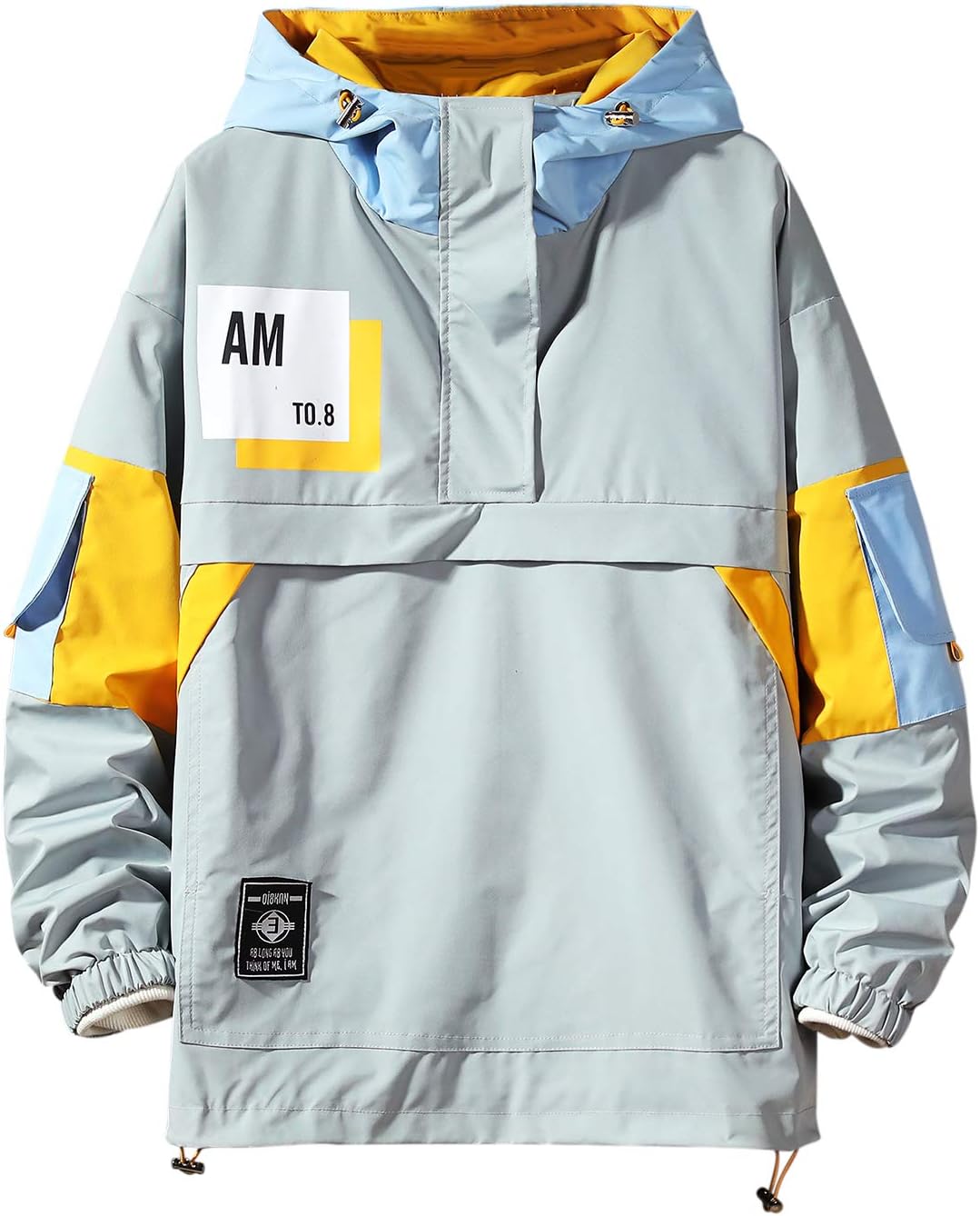 GURUNVANI Color Block Hoodie Stylish Pullover