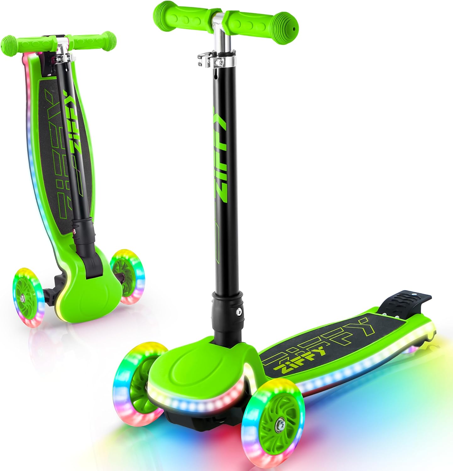ZIFFY 3-Wheel Light-Up Kids Scooter with Adjustable Height