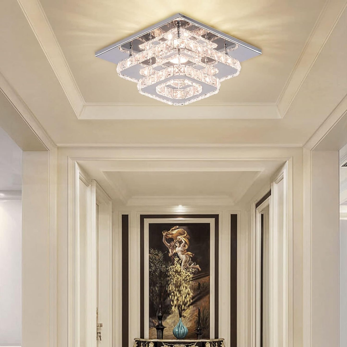 Mini Chandelier LED Crystal Ceiling Light for Modern Spaces