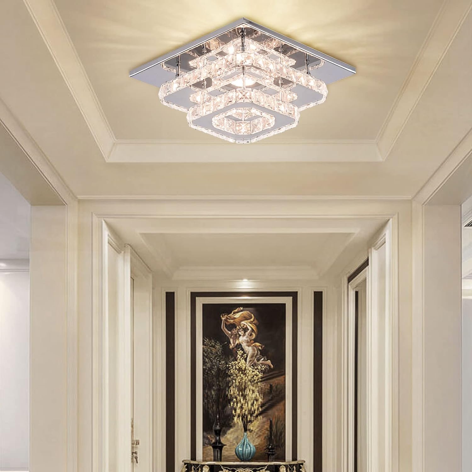 Mini Chandelier LED Crystal Ceiling Light for Modern Spaces