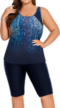 Tummy Control Tankini Swimsuits for Plus Size Women with Shorts