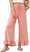 EVALESS Womens Wide Leg Palazzo Pants - Soft High Waisted Comfort
