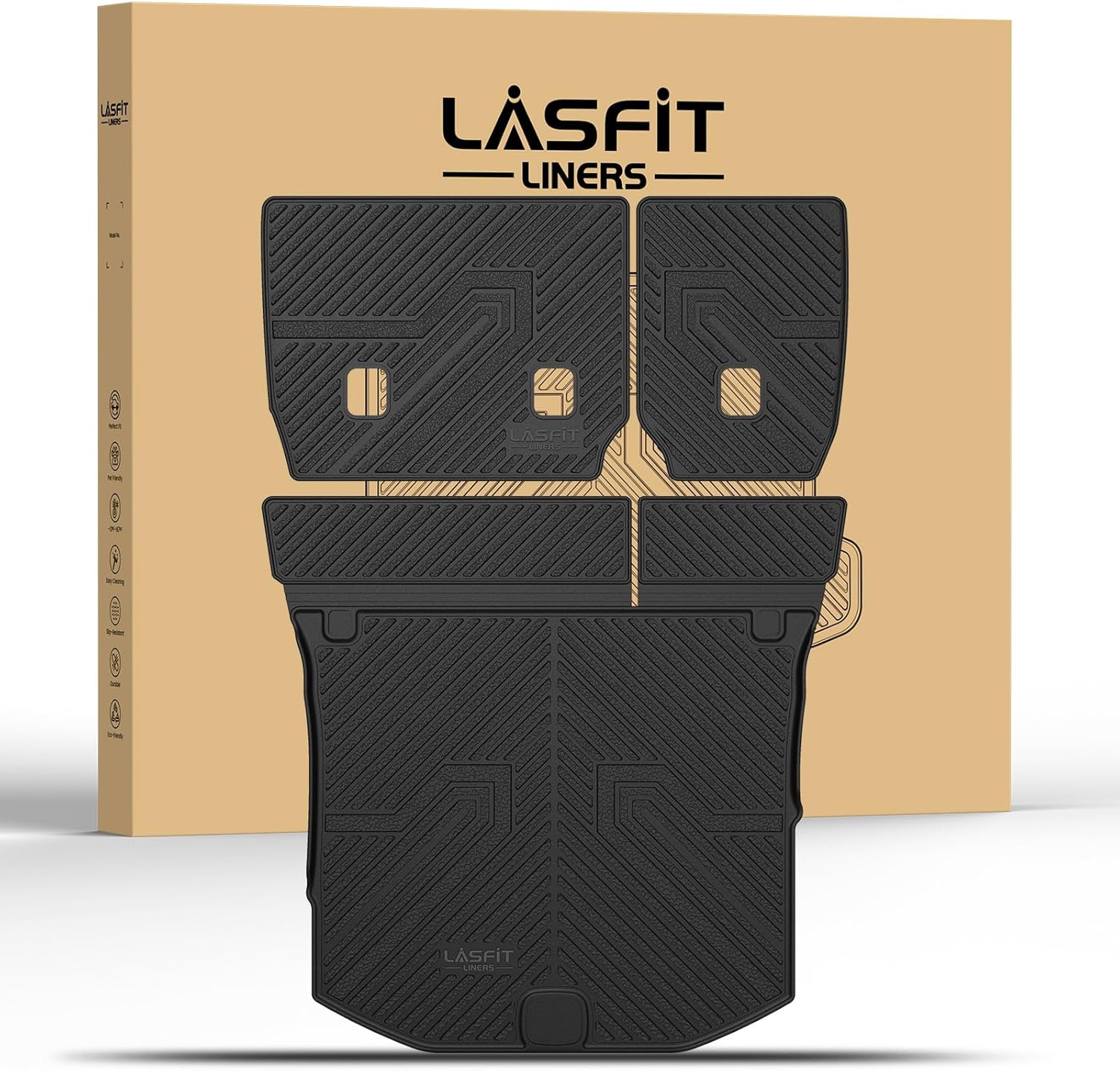 Custom Fit LASFIT Cargo Mat for Jeep Grand Cherokee 2011-2021
