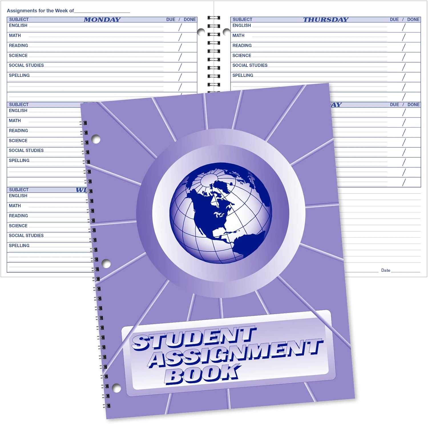 Ward Student Assignment Book - Stay Organized!