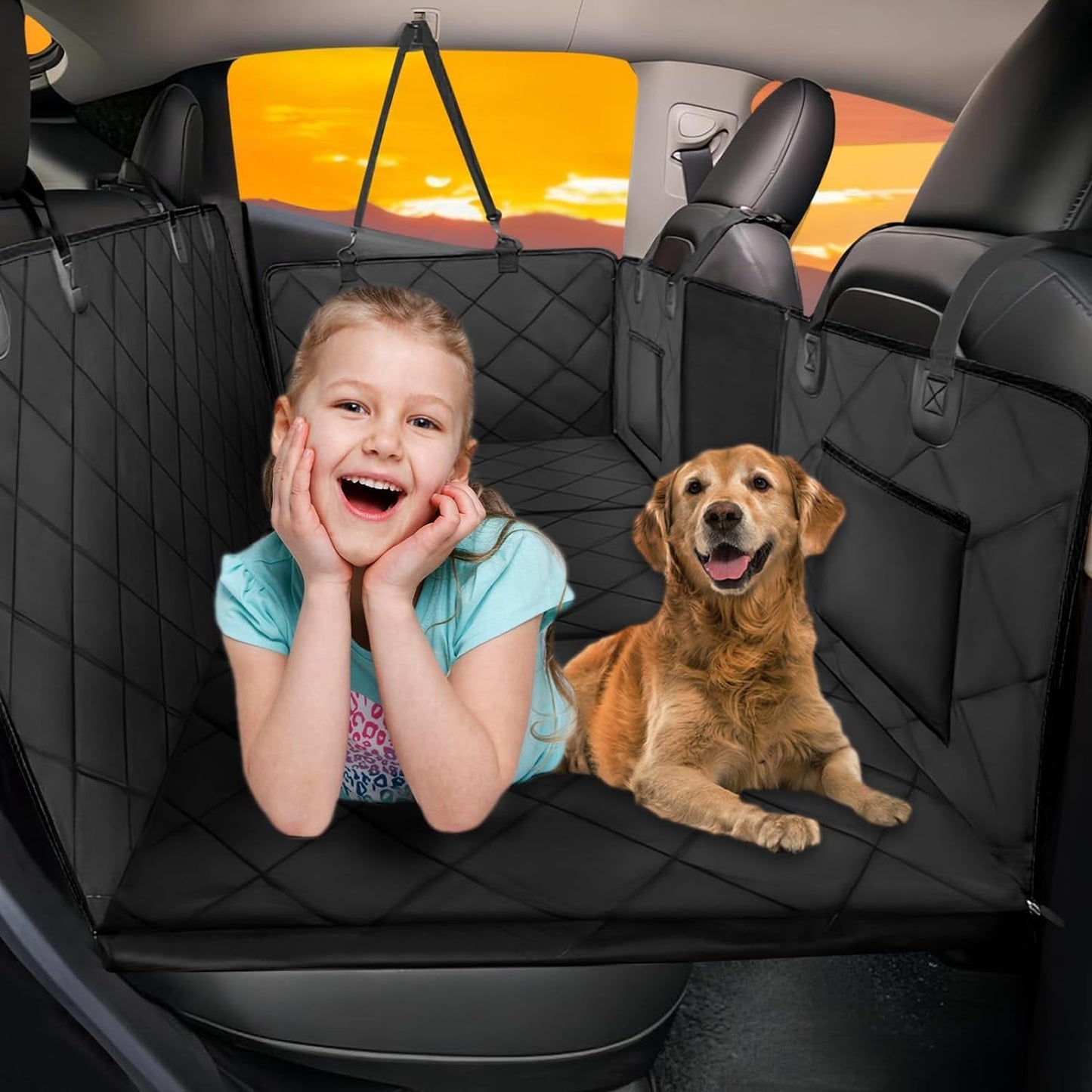 Spacious Dog Car Seat Extender by ROUWINNE