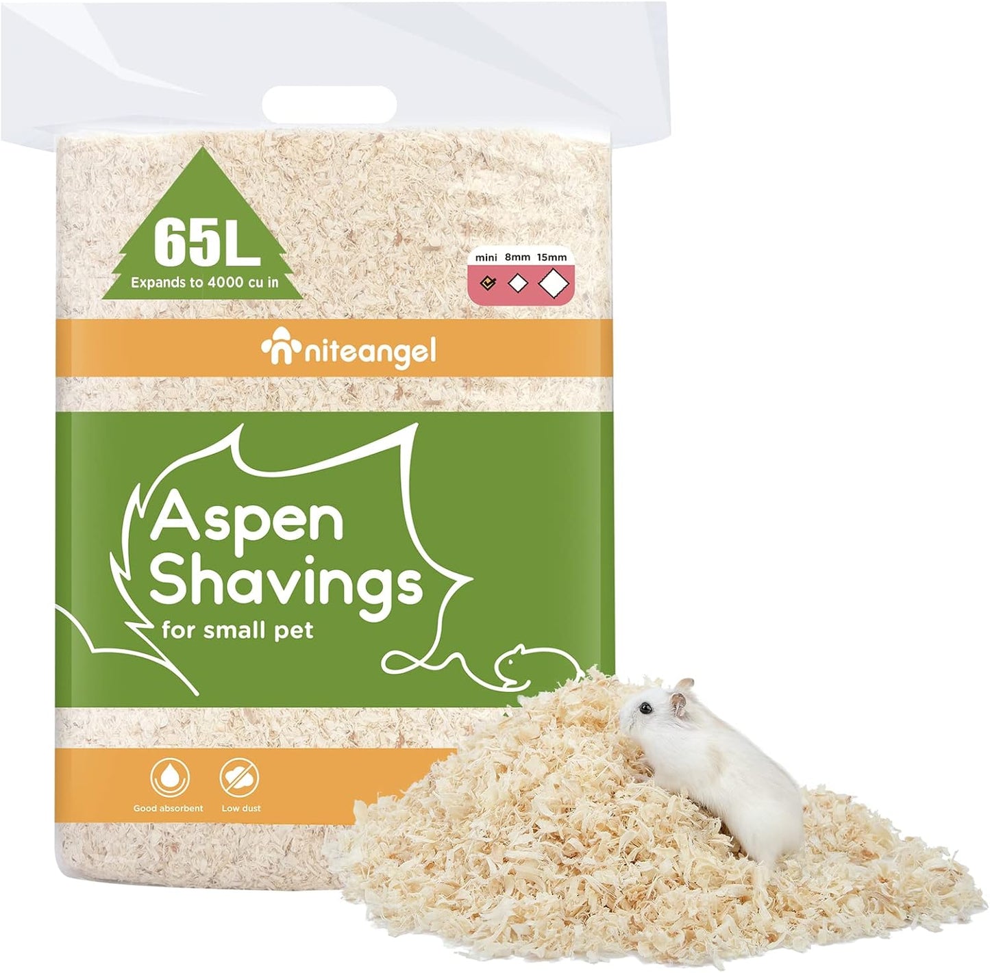 Niteangel Aspen Shaving Bedding for Small Pets - Soft & Safe