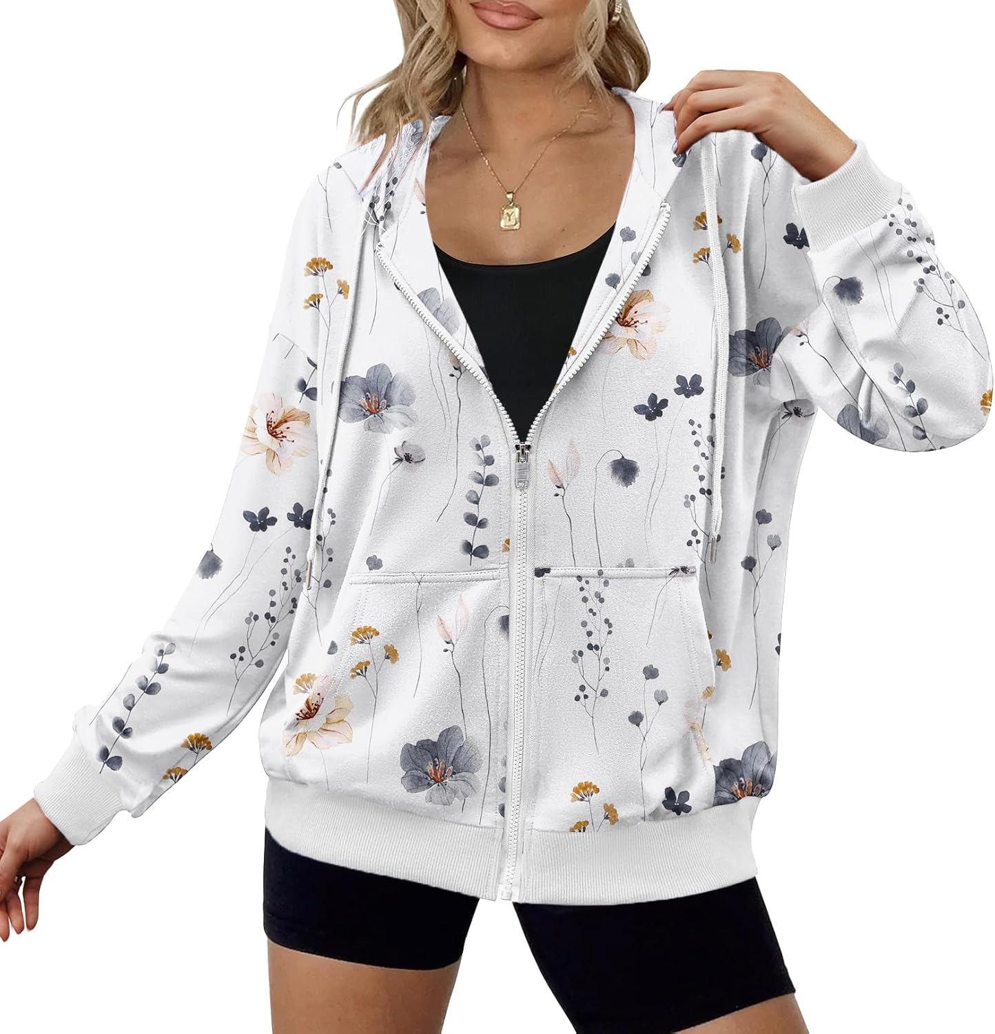 Zeagoo Cozy Zip-Up Hoodie with Pockets