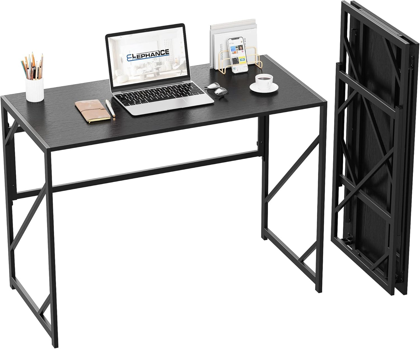 Elephance Folding Desk for Home Office - No Assembly Needed