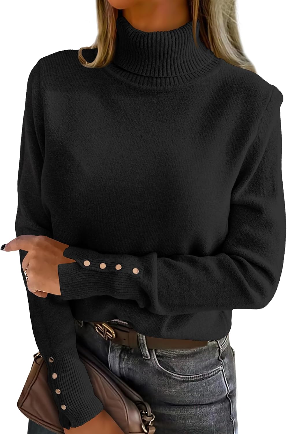 Stylish ANRABESS Turtleneck Sweaters for Women This Fall
