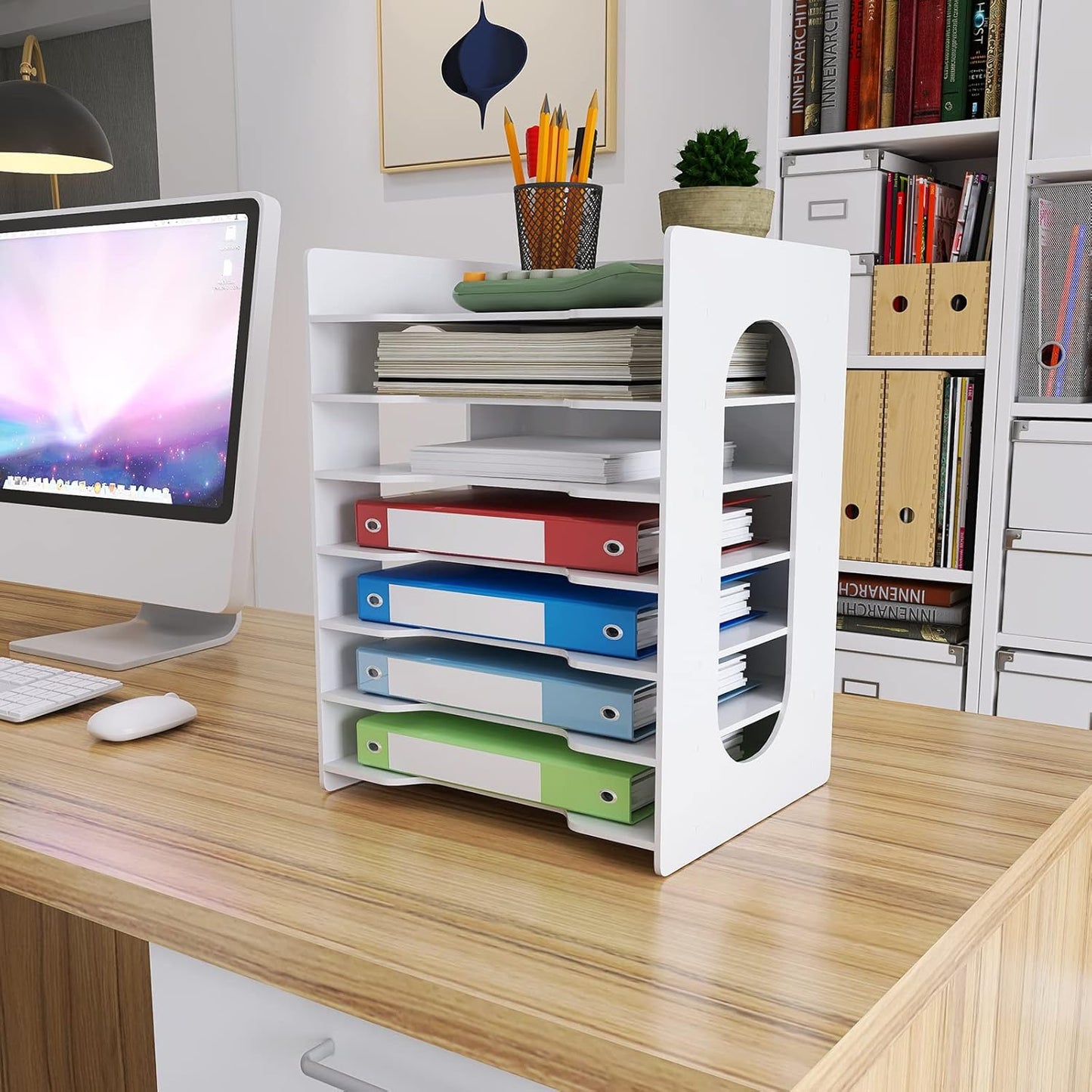 Natwind 7-Tier Desk File Organizer - Efficient Storage