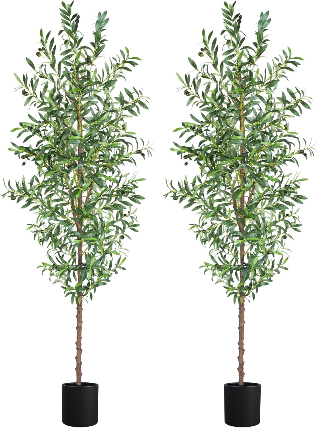 7FT Artificial Olive Tree for Home Decor - Realistic Faux Plant