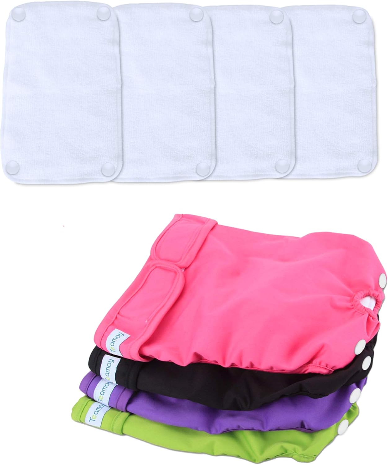 Super Absorbent Teamoy Dog Diapers (Pack of 4)