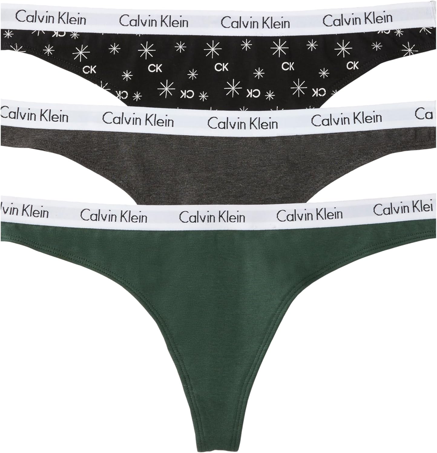 Calvin Klein Women's Carousel Logo Cotton Stretch Thong Panties