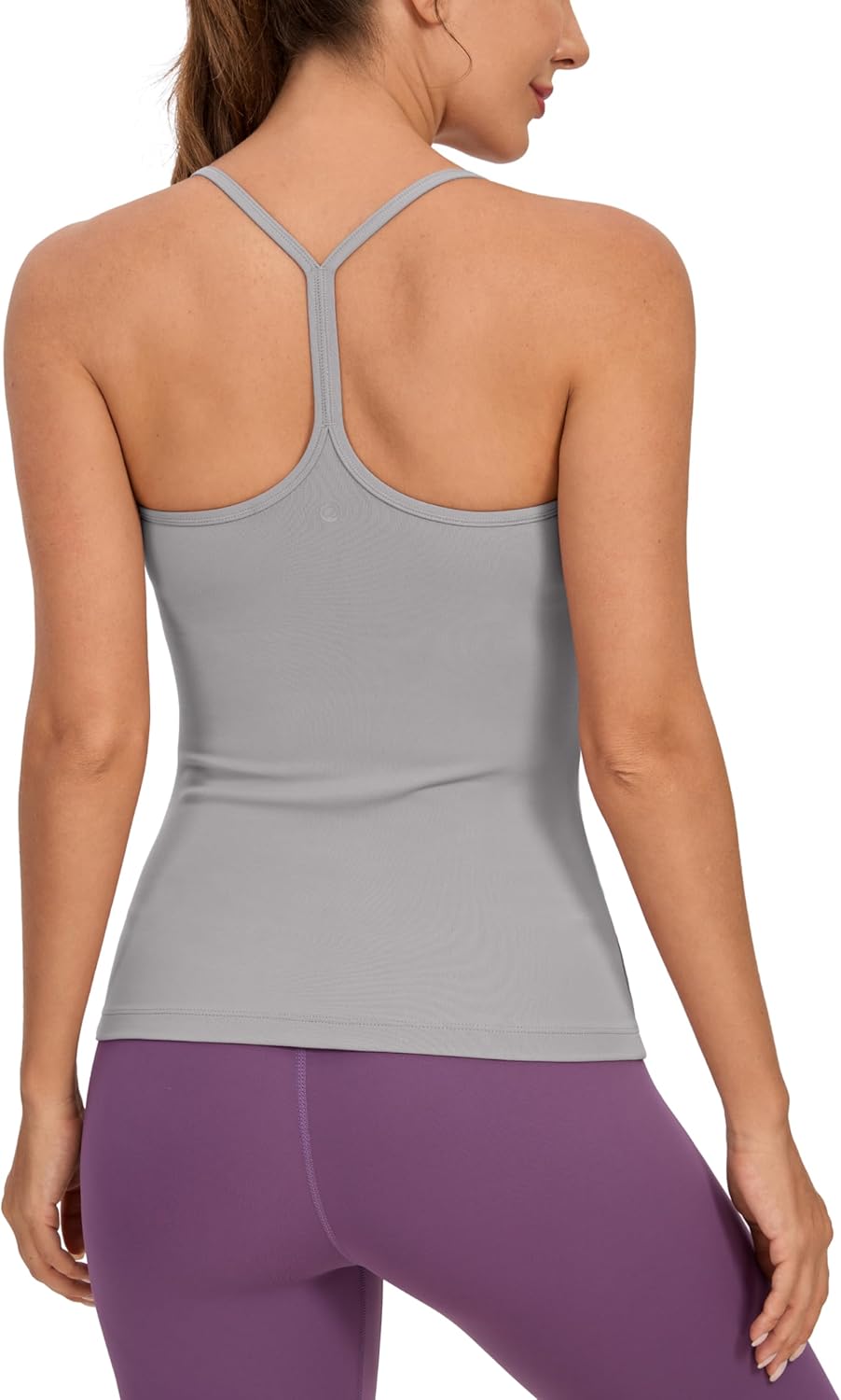 CRZ YOGA Butterluxe Racerback Tank - Built-in Bra, Paddded, Slim Fit