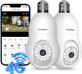 LaView 4G LTE Cellular Light Bulb Security Camera - 4MP Full Color