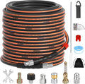 Sewer Jetter Kit for Pressure Washer 100ft Hose - Heavy Duty Drain