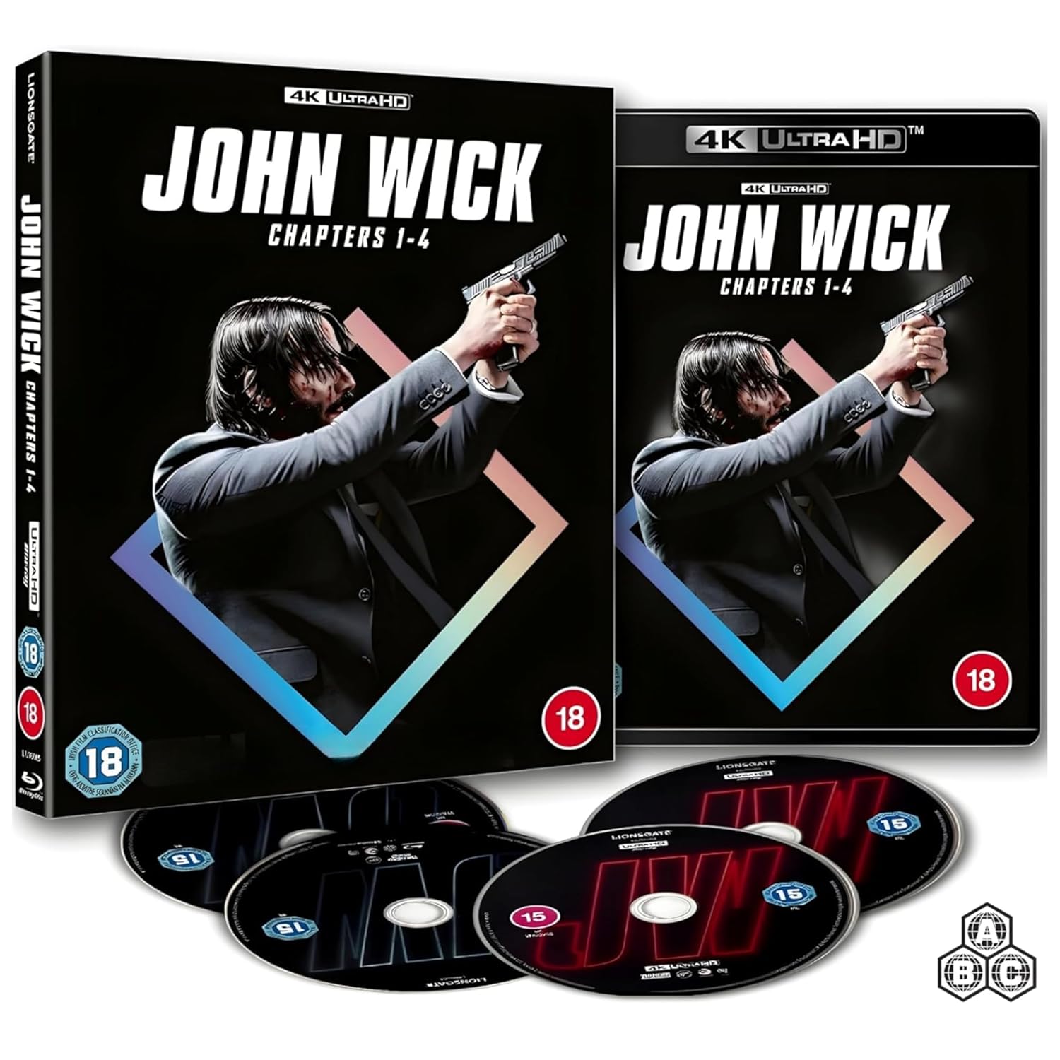 John Wick: Chapters 1-4 4K Ultra HD Collection for Action Fans