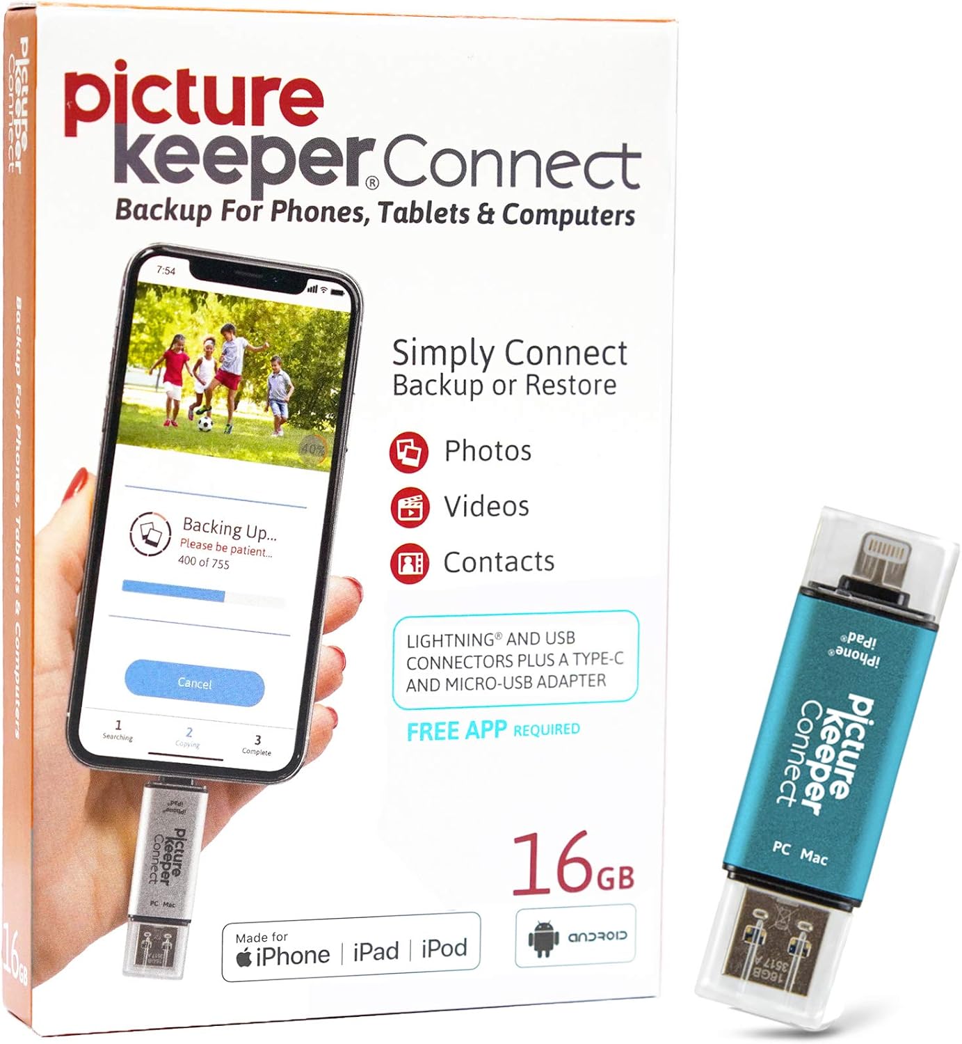 Picture Keeper Connect Photo & Video USB Flash Drive 16GB