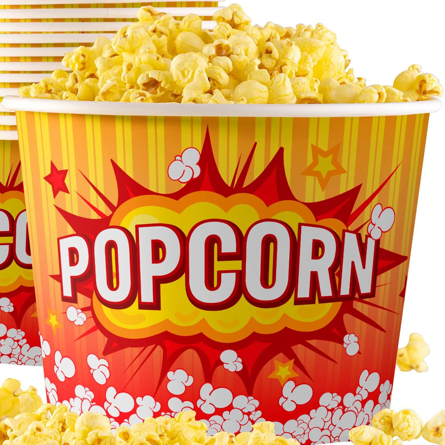 Greaseproof Retro 85oz Popcorn Buckets for Movie Nights