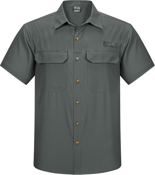 Outdoor Ventures Men's Lightweight Short Sleeve Fishing Shirt