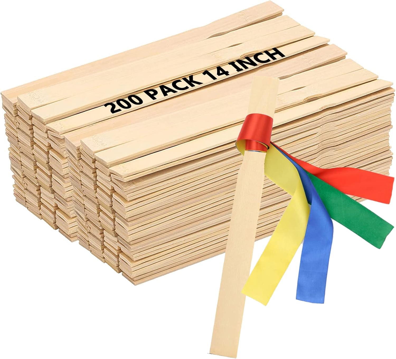 200 PCS 14 Inch Paint Sticks for Crafts and Hobby Projects
