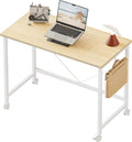 Rolling Computer Desk with Wheels 32 in - Compact Mobile Worktable