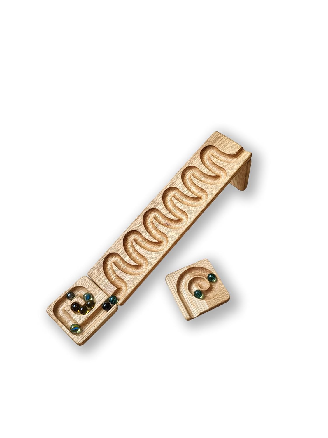 Personalized Marble Race Machine for Kids - Wooden Maze Gift