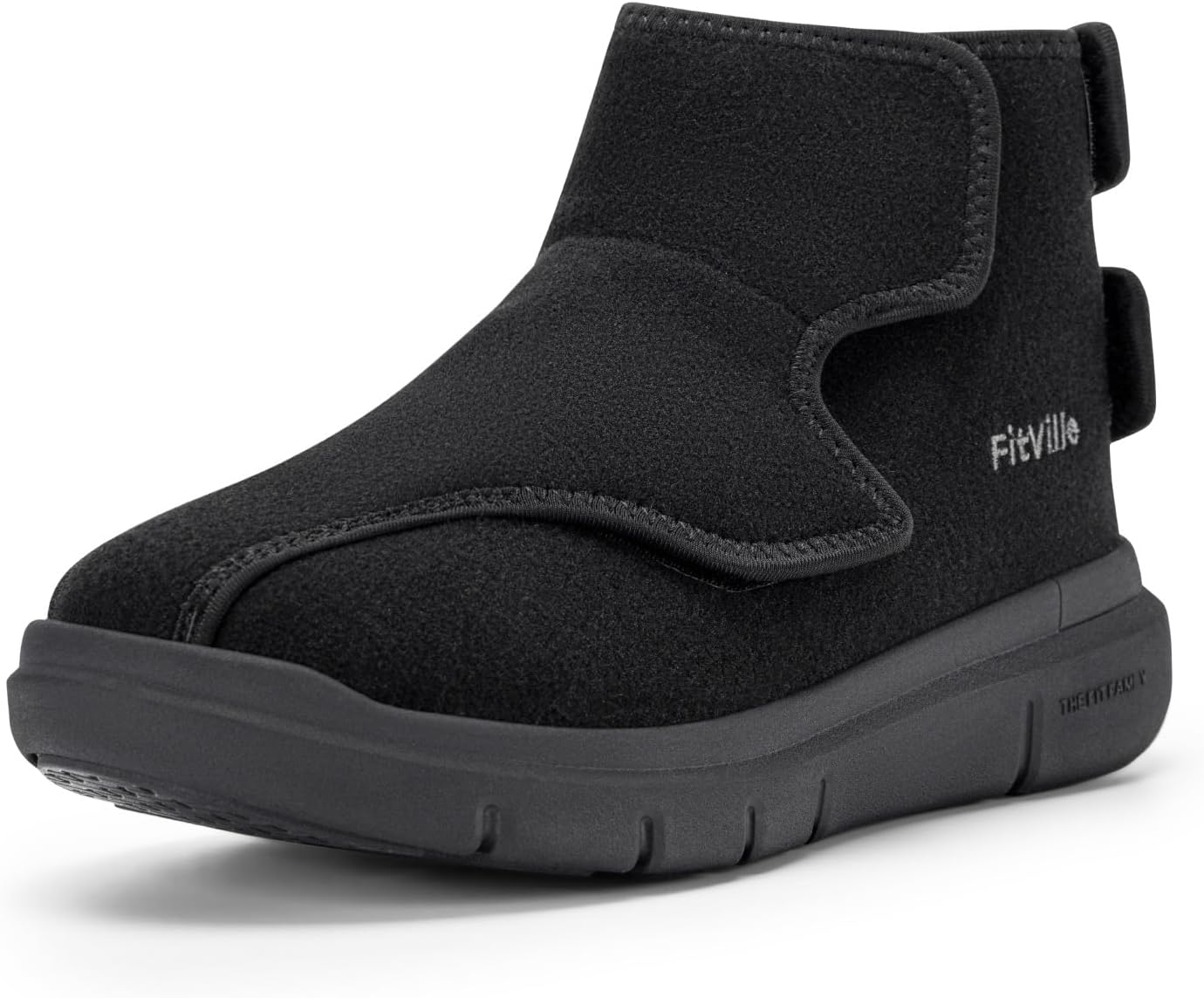 FitVille Diabetic Winter Boots for Men with Adjustable Straps