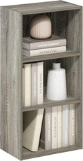 Furinno Luder 3-Tier Open Shelf Bookcase, French Oak - Compact Storage
