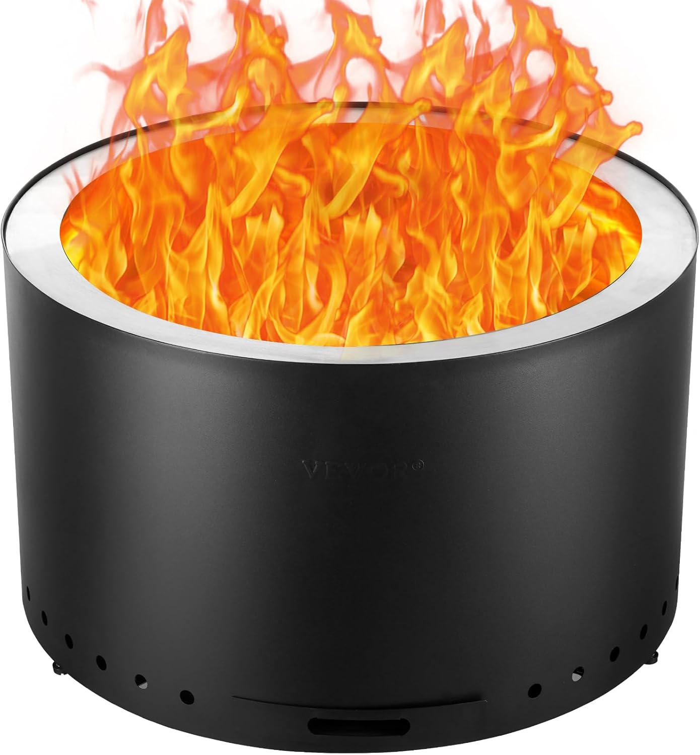 VEVOR 28 inch Smokeless Fire Pit Stove for Outdoor Enjoyment
