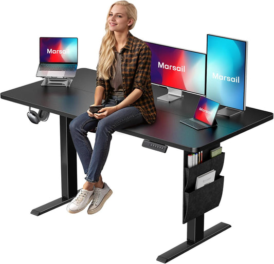 Marsail Electric Standing Desk: Adjustable, Spacious, Organized