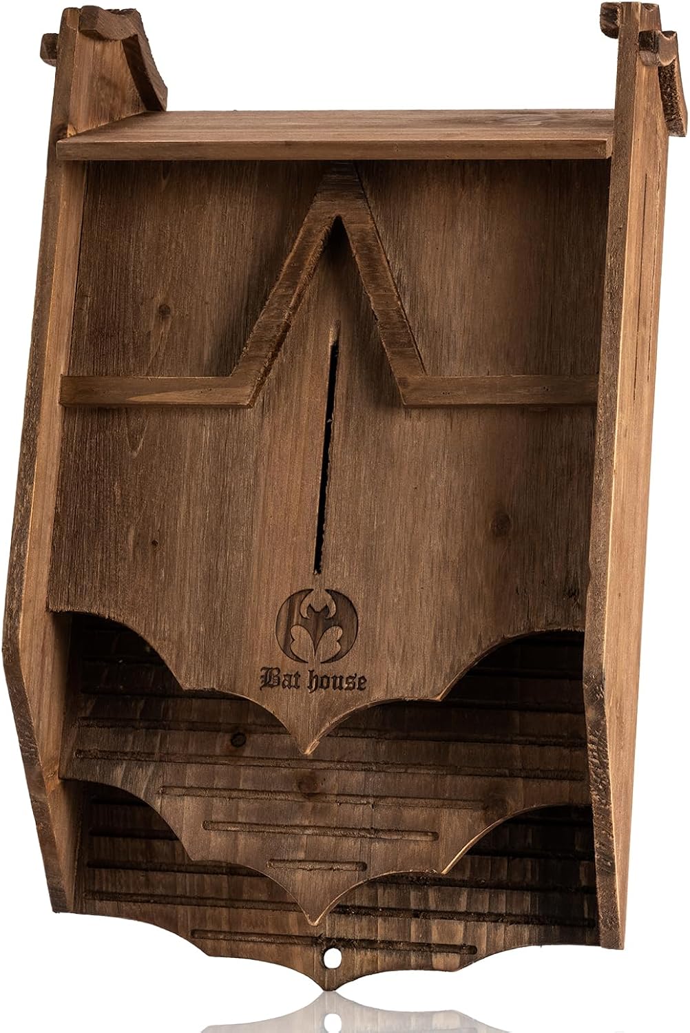Wooden Bat Houses for Outside - Large Two Chamber Box Design