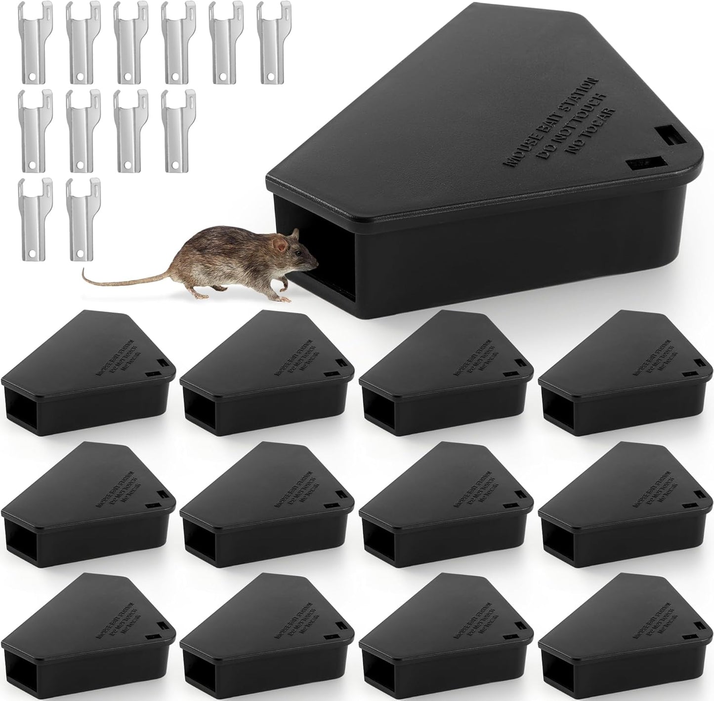 12 Pack Trihood Mouse Bait Station - Safe & Refillable