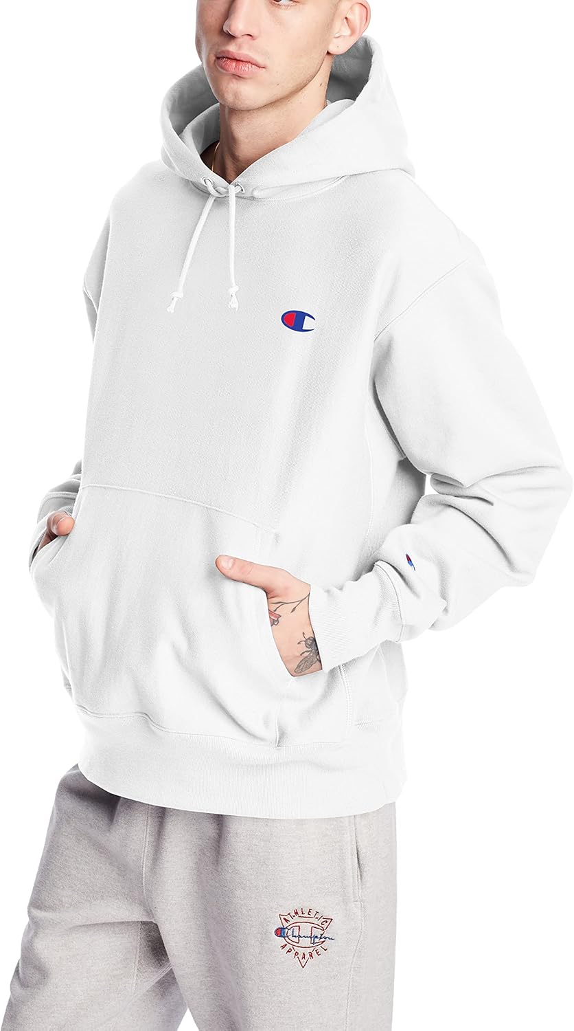Champion Men's Reverse Weave Fleece Pullover Hoodie for Comfort