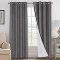 Linen Blackout Curtains 108 Inches Long for Total Privacy