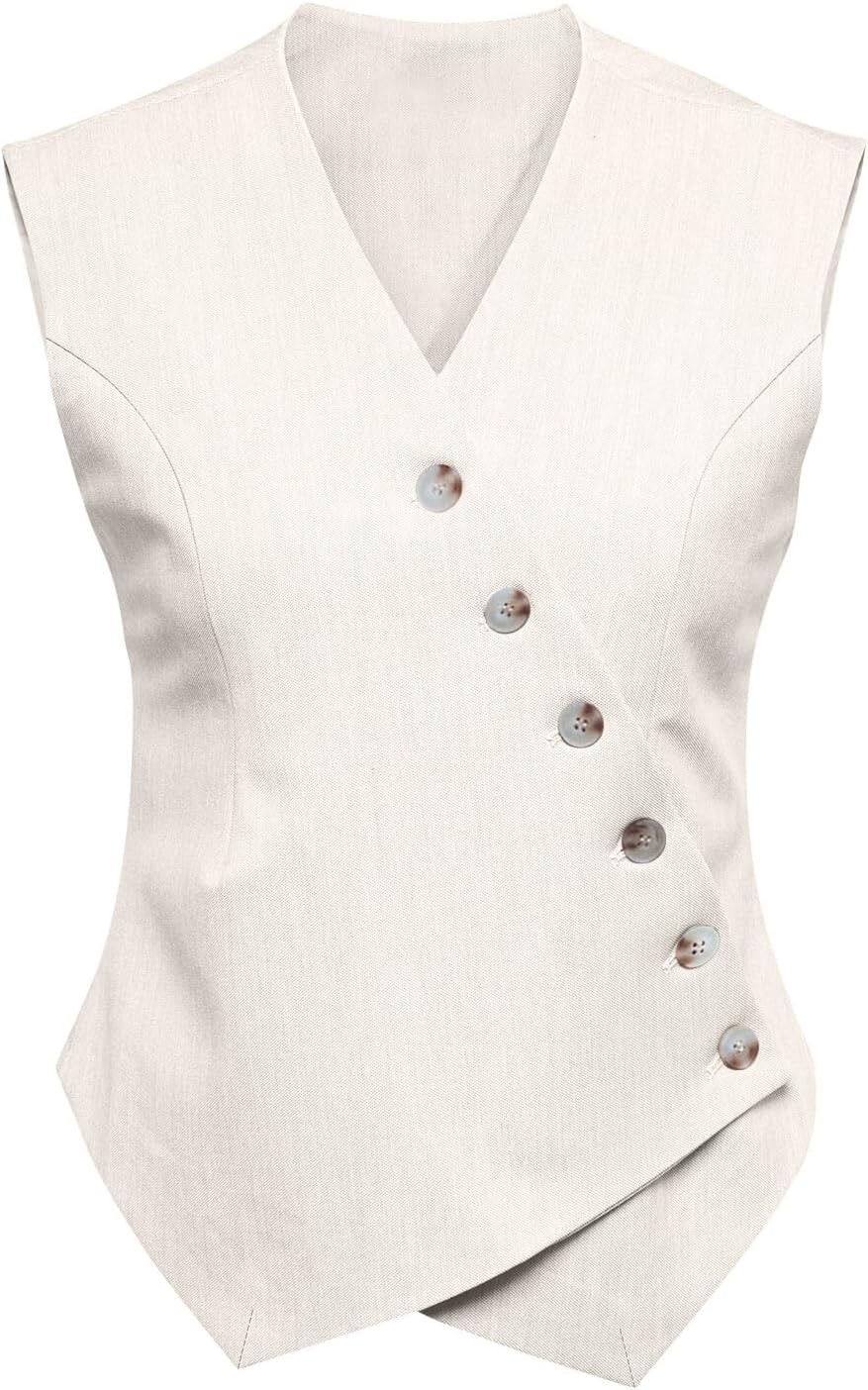 Cicy Bell Womens Waistcoat Vest Blazers for Office and Casual Wear