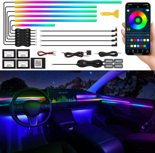 Dreamcolor Acrylic Interior Car LED Strip Light for Ultimate Ambiance