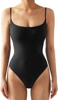 Women Sexy Square Neck Thong Bodysuit Backless Cami Top - Soft Fit
