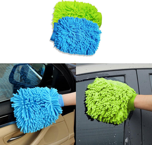 Premium Chenille Car Wash Mitts - Scratch-Free!