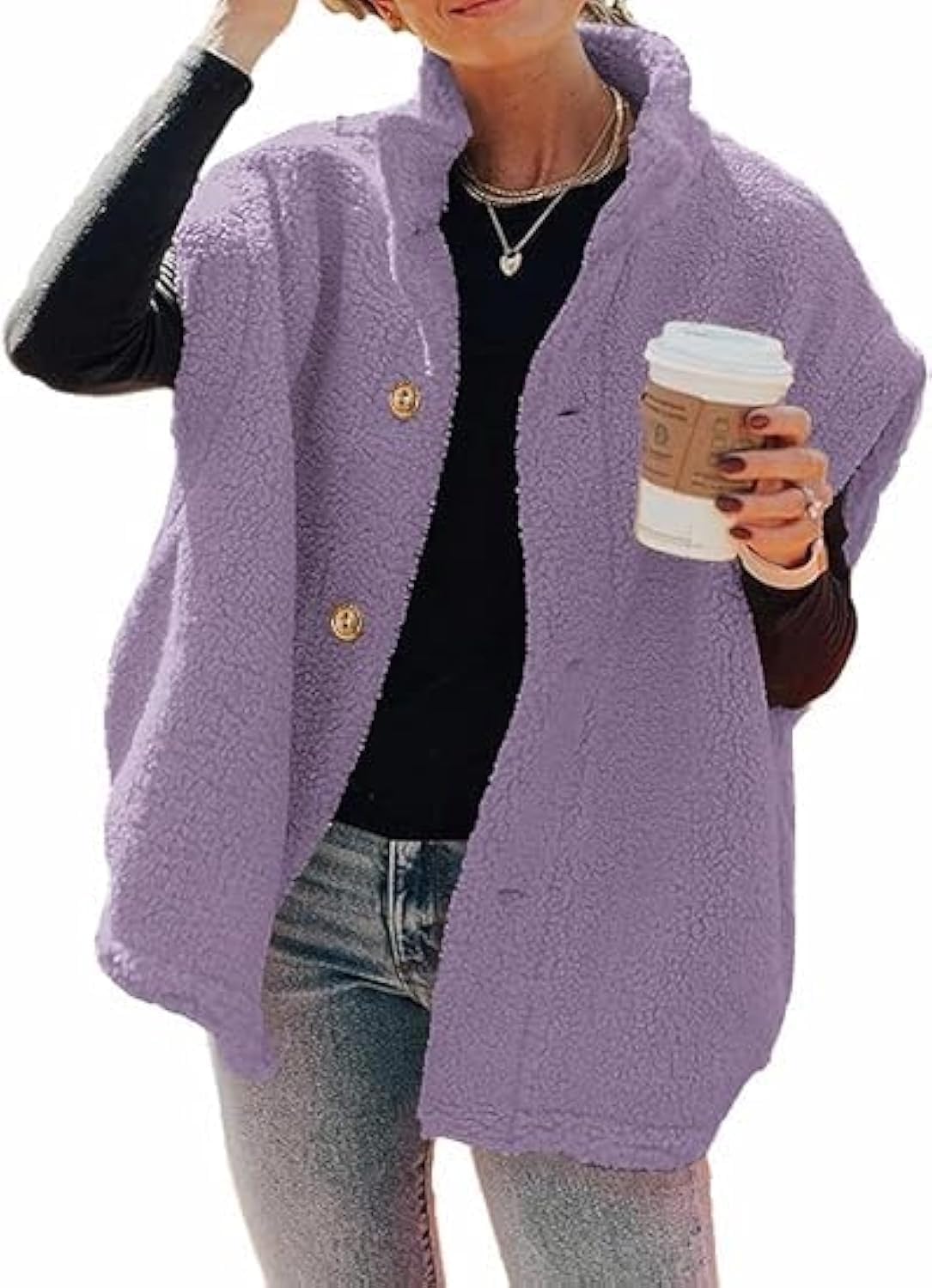Hongqizo Womens Fuzzy Fleece Vest for Cozy Autumn Style