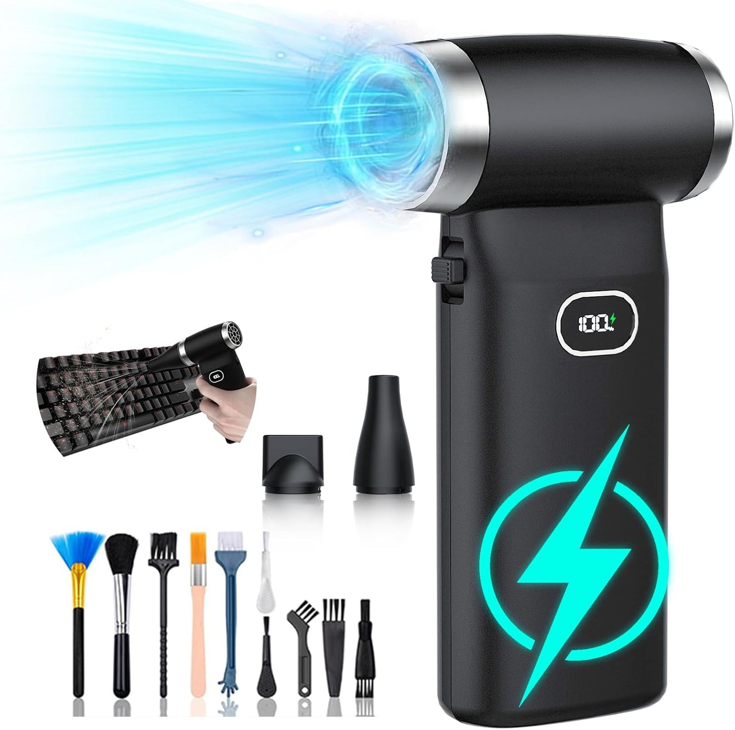 180,000 RPM Rechargeable Air Duster for Ultimate Cleaning Power