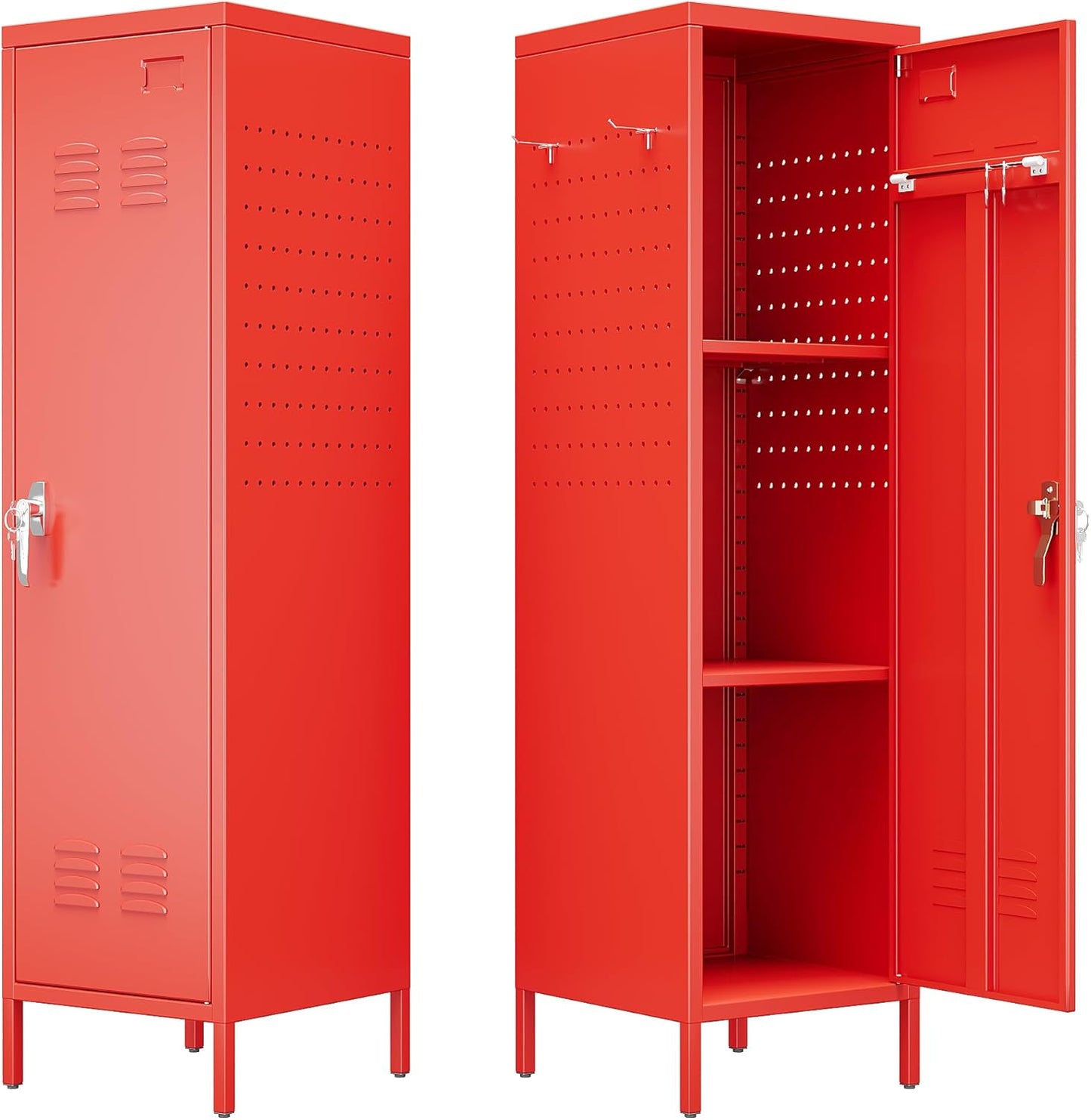 Lockable Metal Lockers with Handle for Home and Office Storage