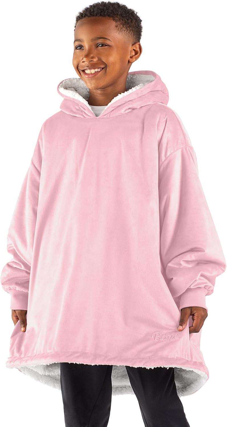 Wearable Blanket Hoodie - Soft Plush Sherpa for All Ages