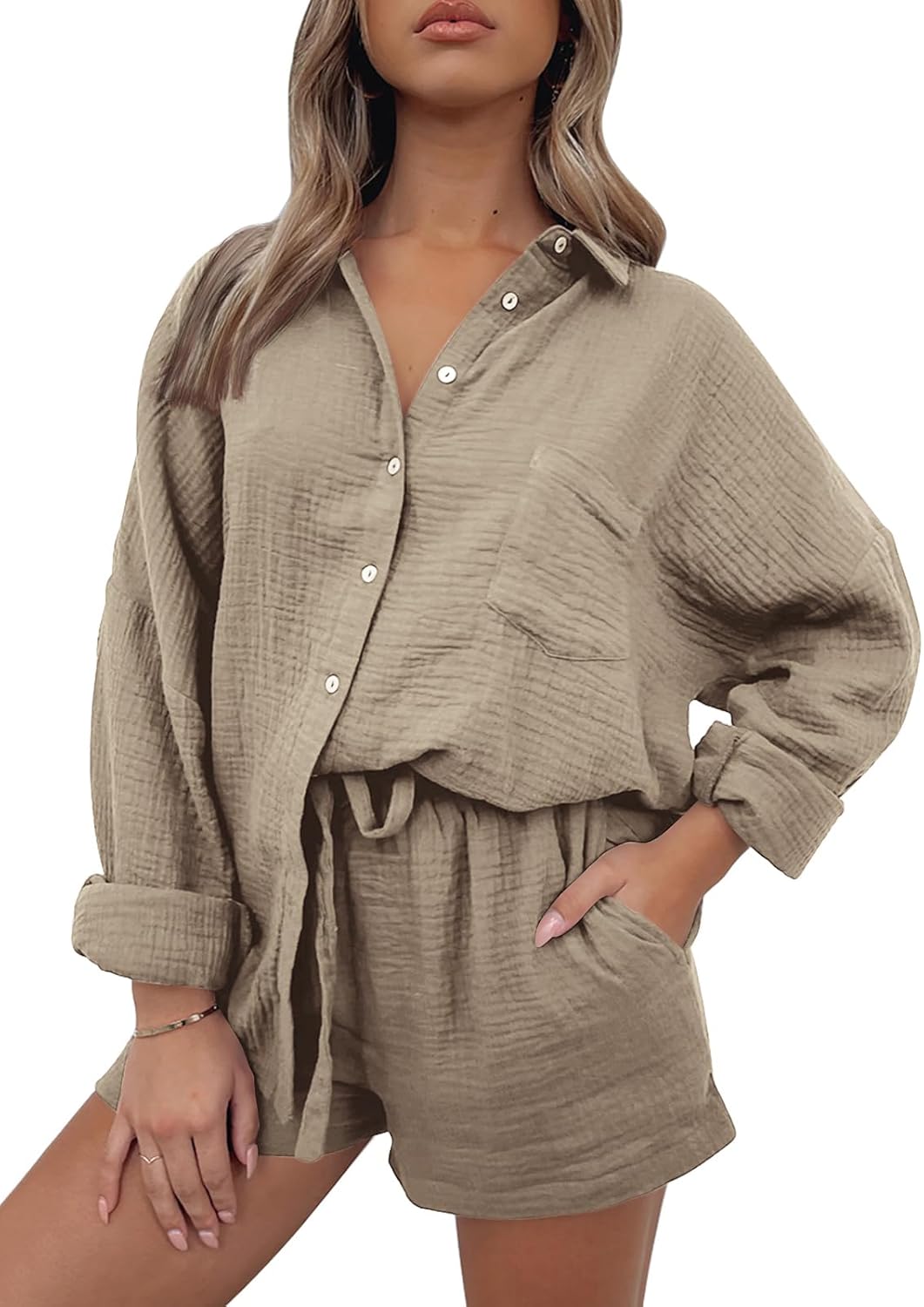 AUTOMET 2 Piece Sets for Women Lounge Wear Fashion Pajama Outfit