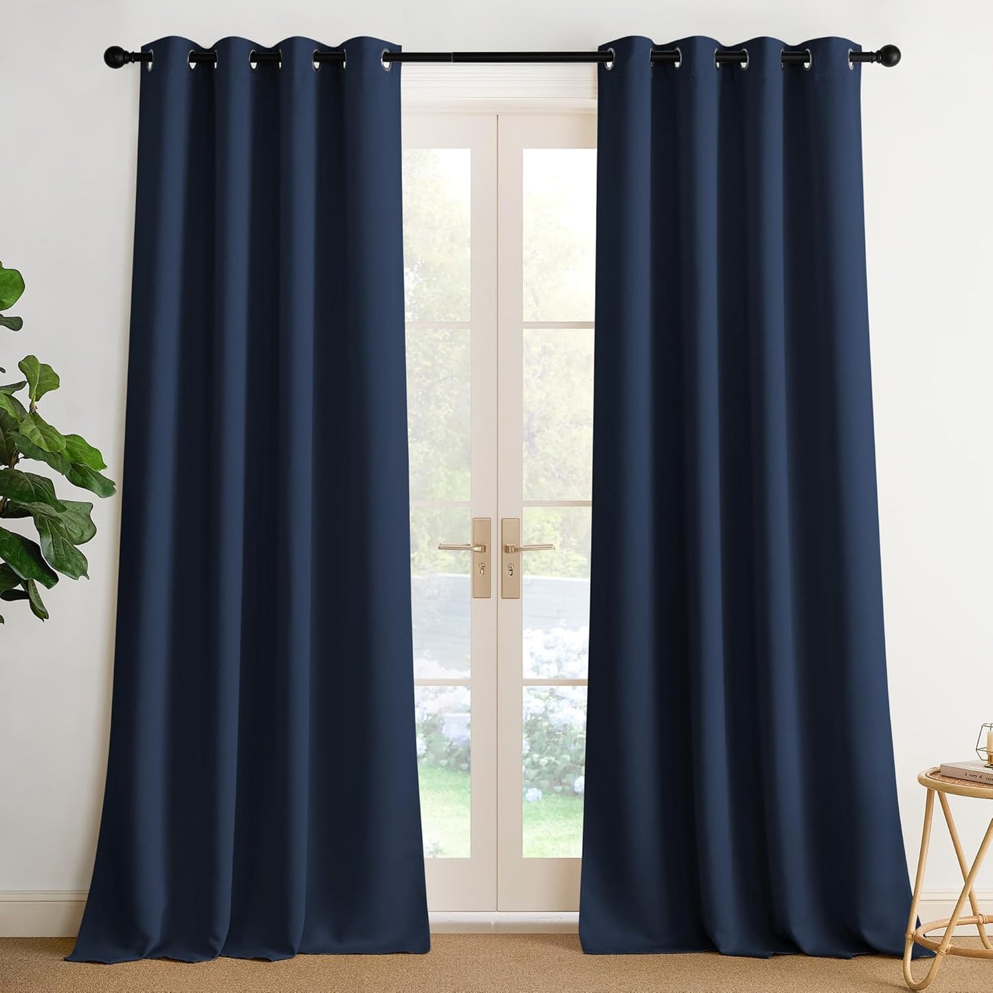 NICETOWN Navy Blue Blackout Curtains for Bedroom and Living Room