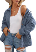 Lightweight Diamond Quilted Jacket Women - Casual Warm Open Front