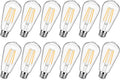 12-Pack Vintage LED Edison Bulbs 100W Equivalent - Bright Warm Glow